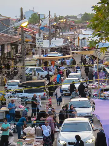 نمای کلی شنبه بازار انزلی