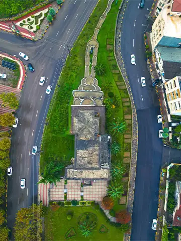 نمای هوایی موزه چای لاهیجان