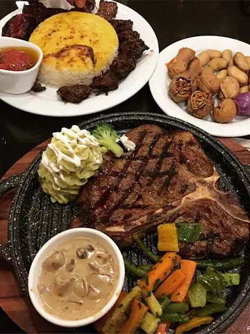 منو رستوران رازقی رشت