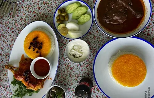 غذاهای رستوران خونه آقا بزرگ رشت