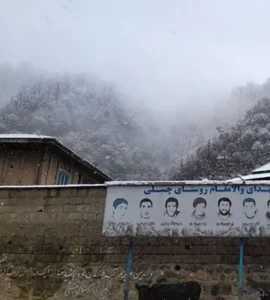 برف در روستای چسلی ماسال